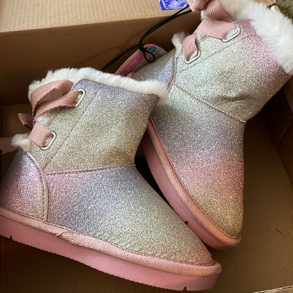 Rainbow toddler boots